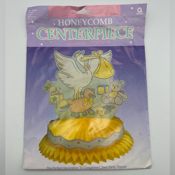 Amscan Other - VTG Amscan Baby Shower Honeycomb Centerpiece NOS Never Opened